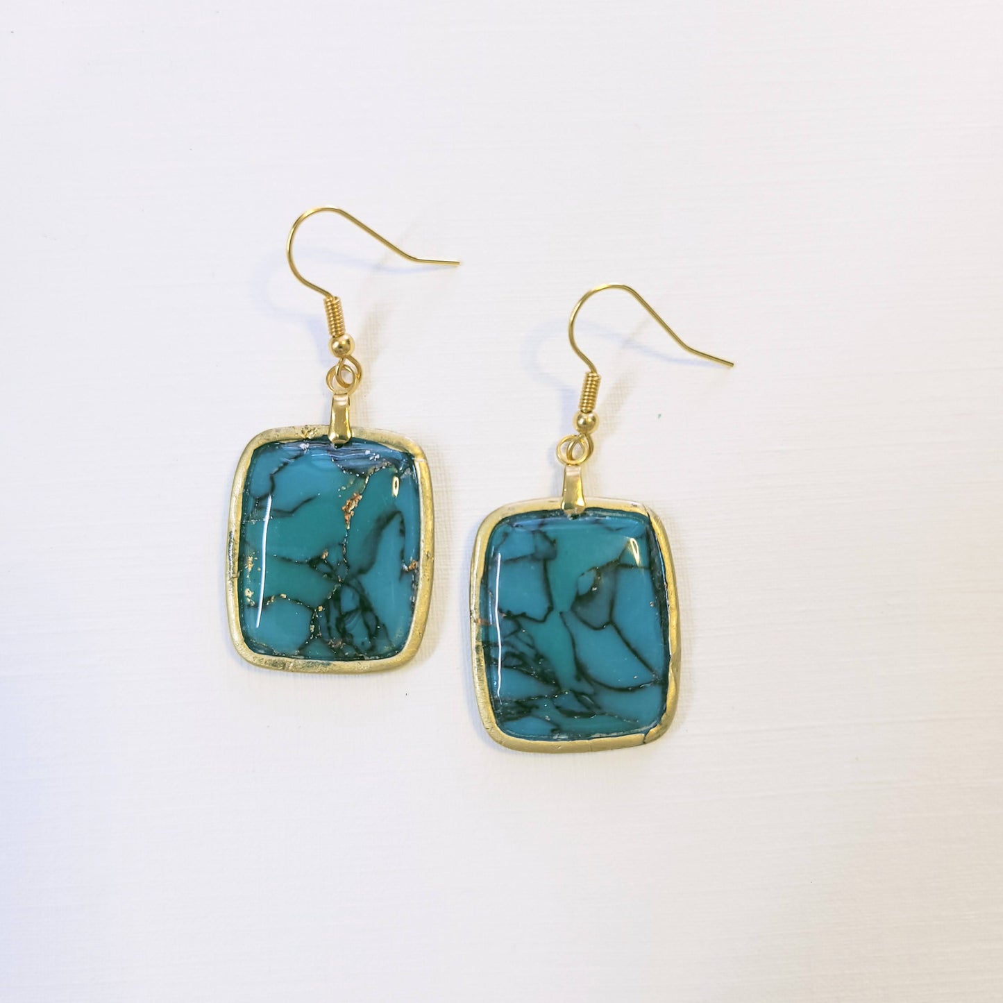 Turquoise Bordered Square
