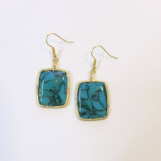Turquoise Bordered Square