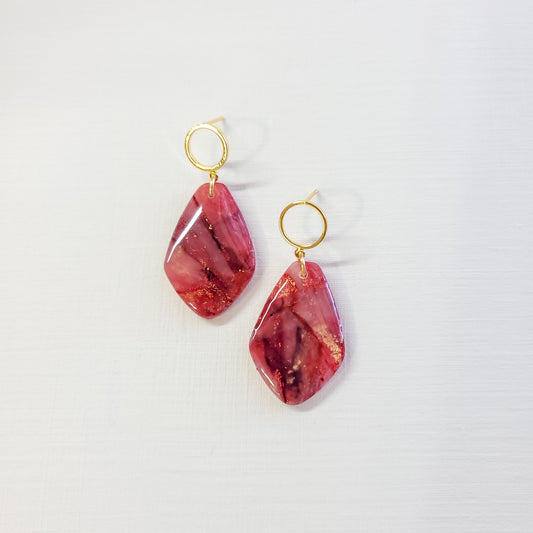 Crimson Agate Teardrop