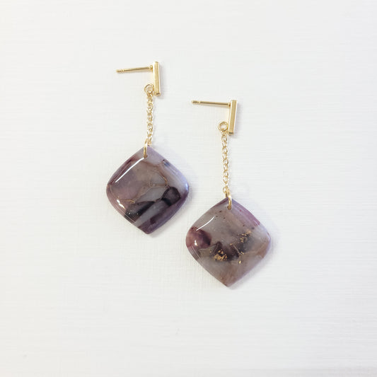 Maroon Agate Pointed Drop