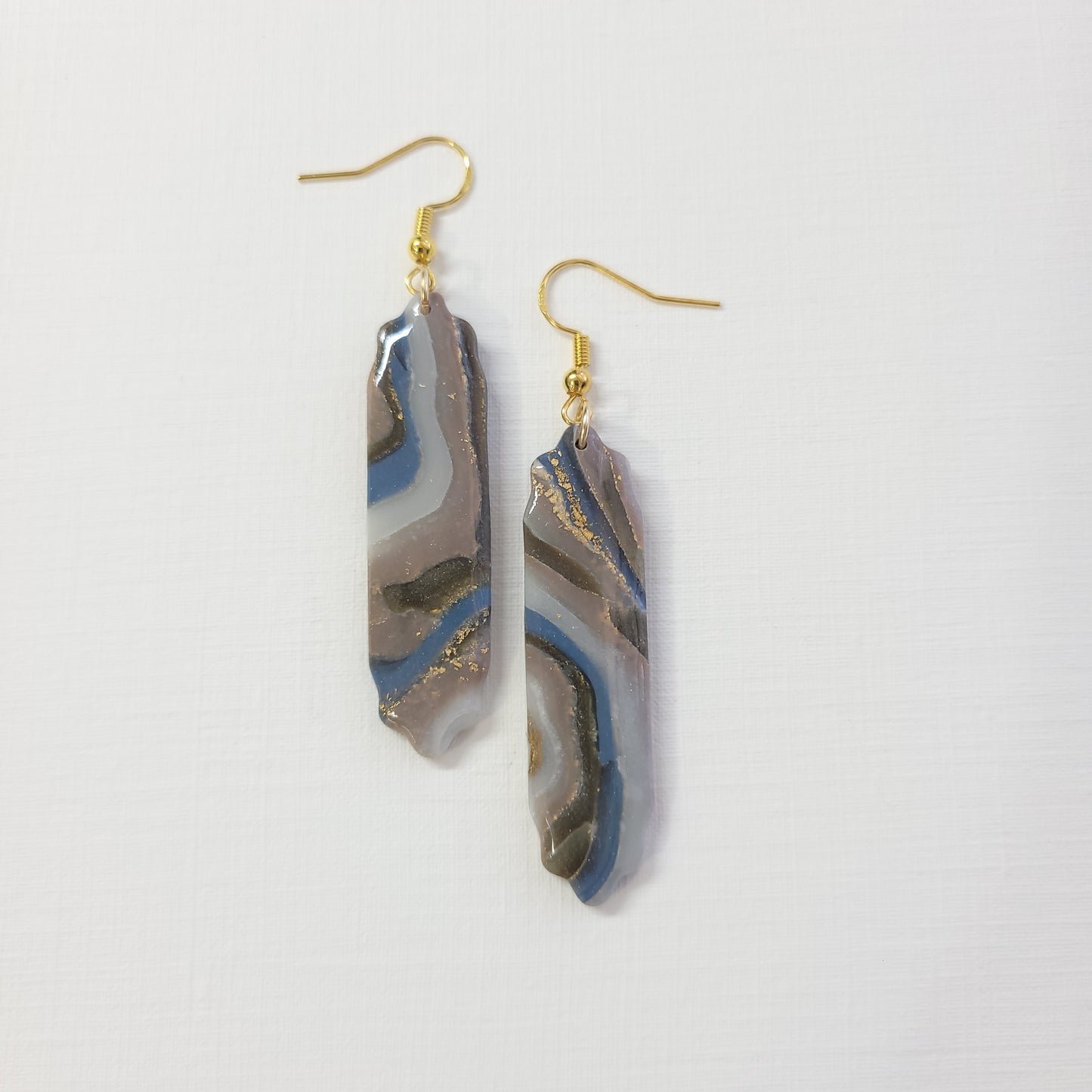 Brown/Blue Agate Scallop