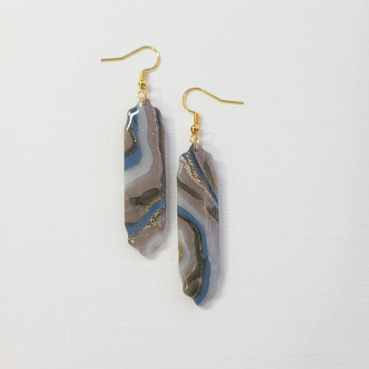 Brown/Blue Agate Scallop