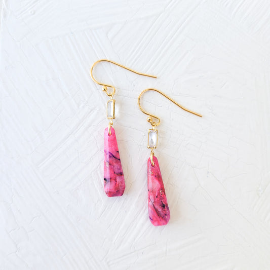 Magenta Scraps Mini Dangle