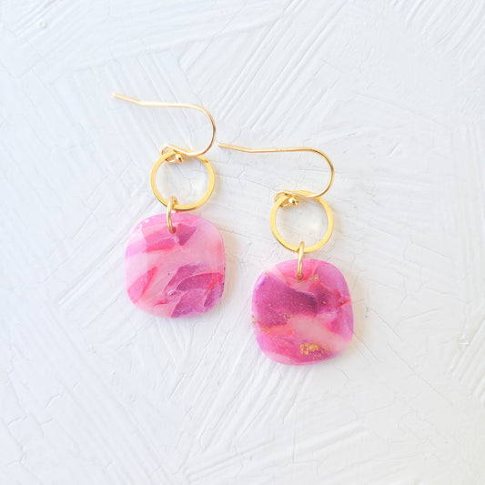 Magenta Agate Pebble Drop