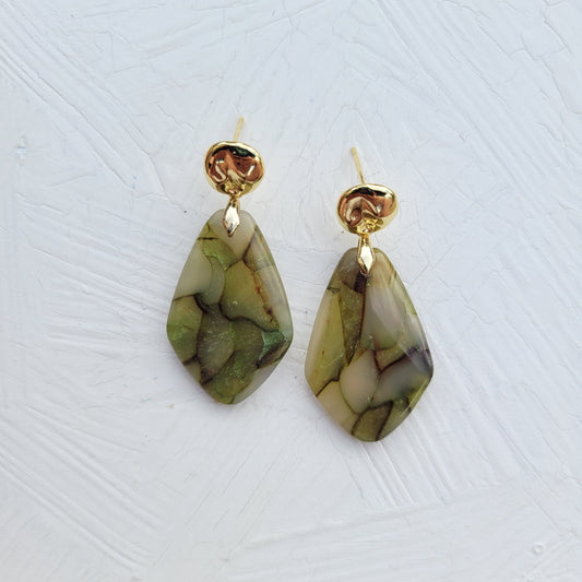 Olive Green Teardrop