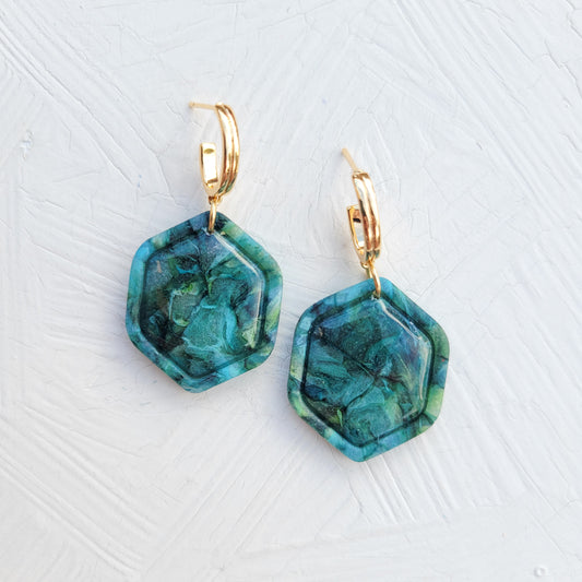Spring Agate Scraps Hexagon