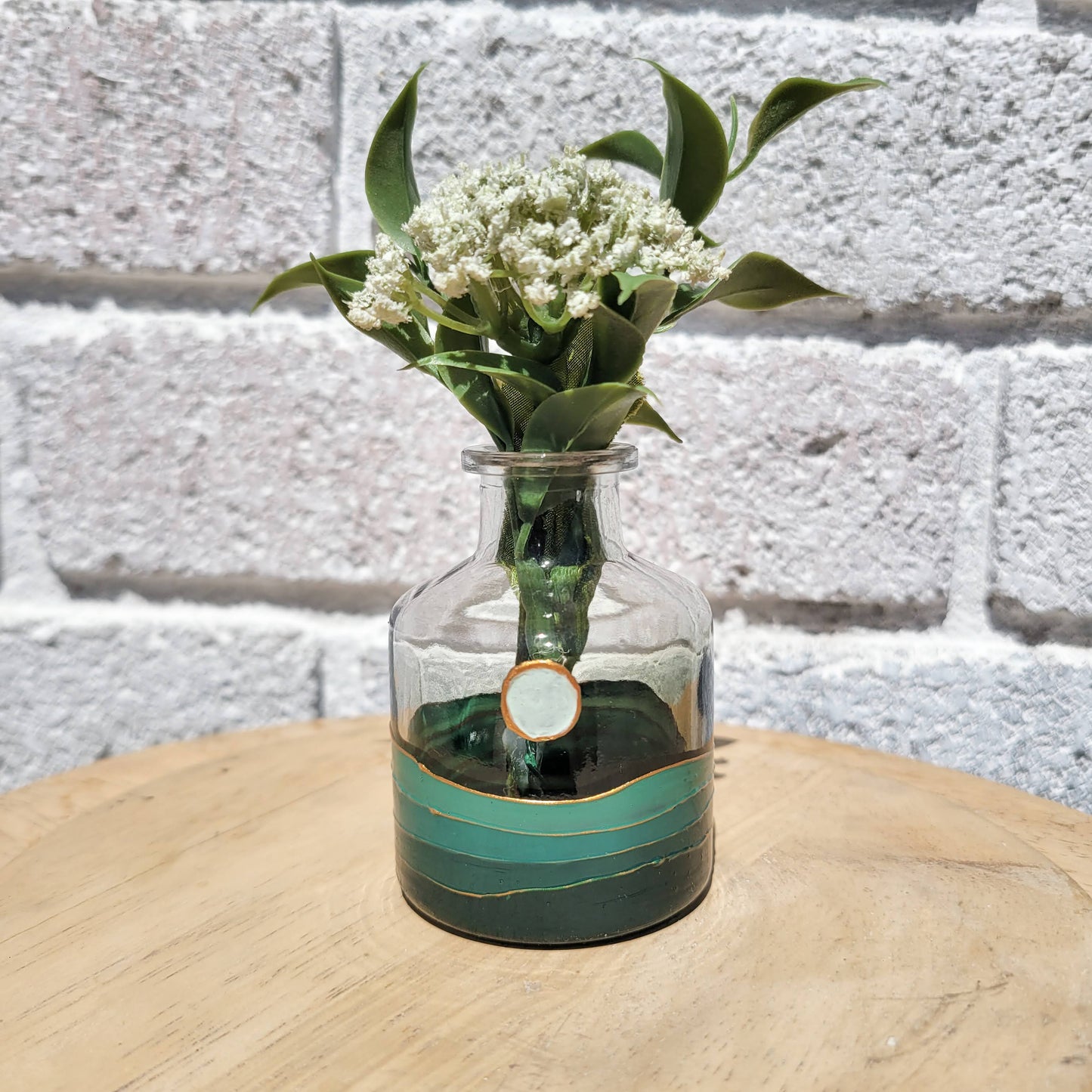 Teal Landscape Vase