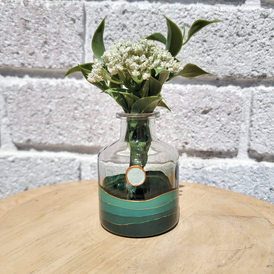 Teal Landscape Vase