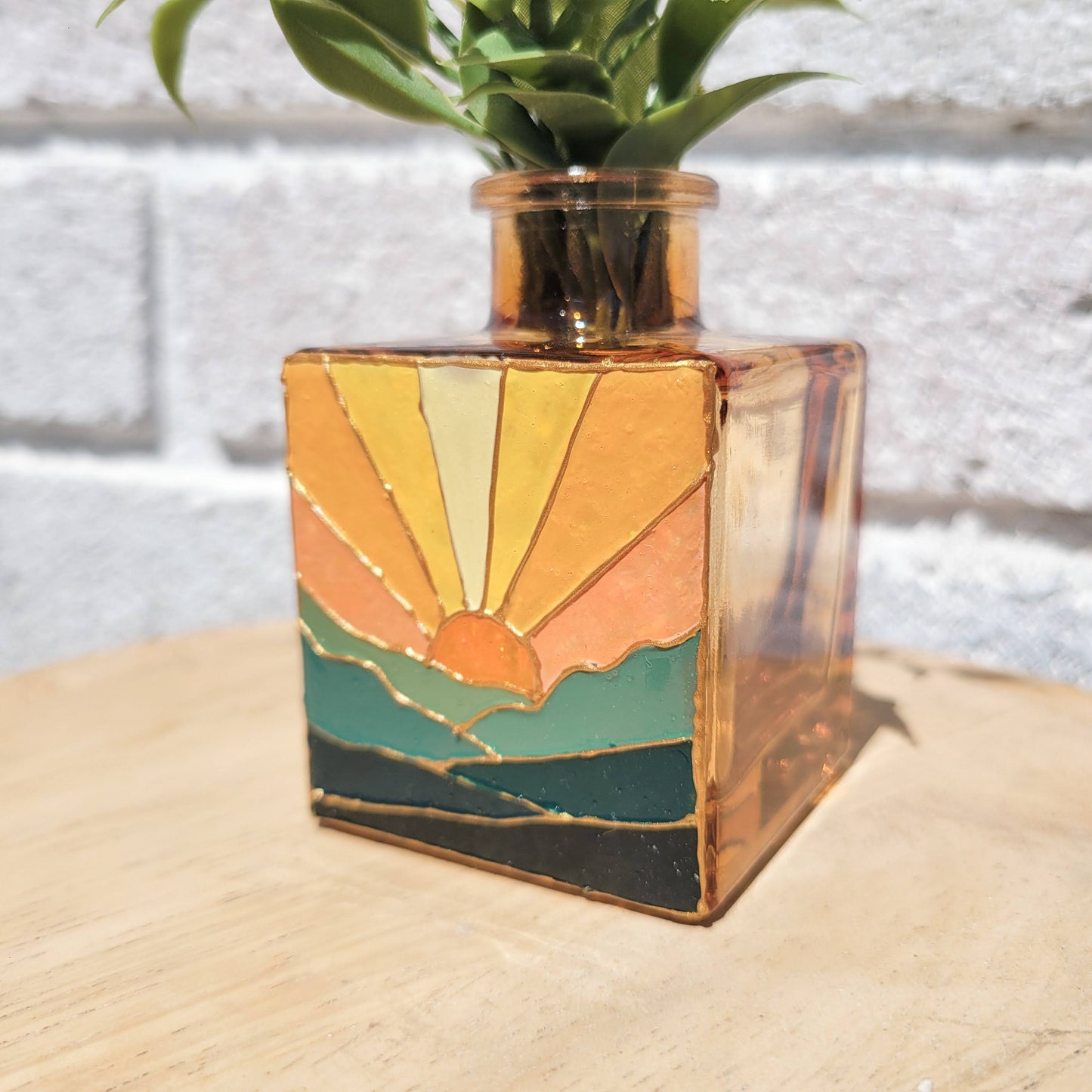 Pastel Landscape Vase