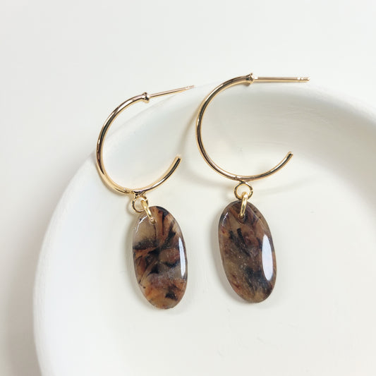 Tortoise Shell Mini Oval