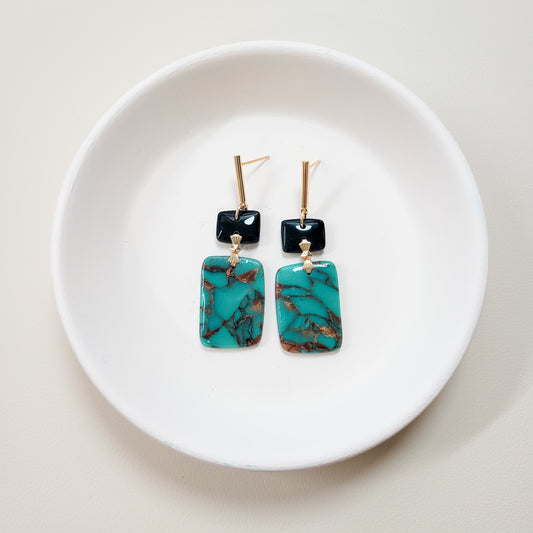Turquoise Rectangle Stack