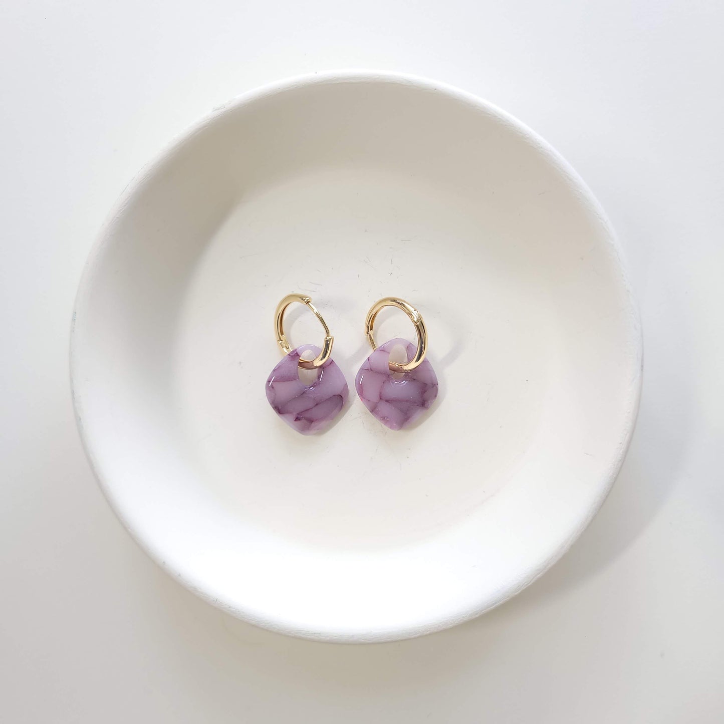Lavender Jade Mini Hoop