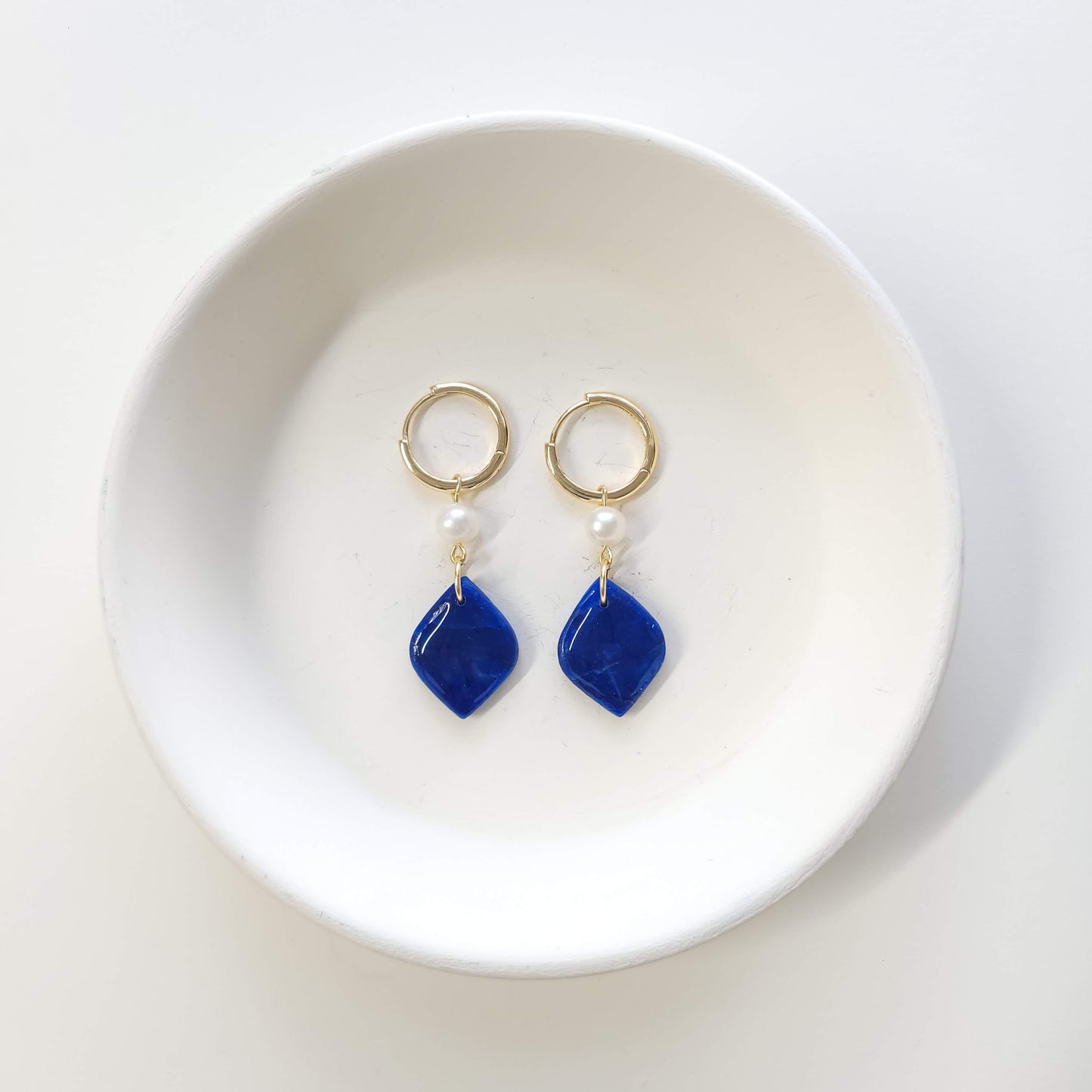 Lapis Pearl Teardrop