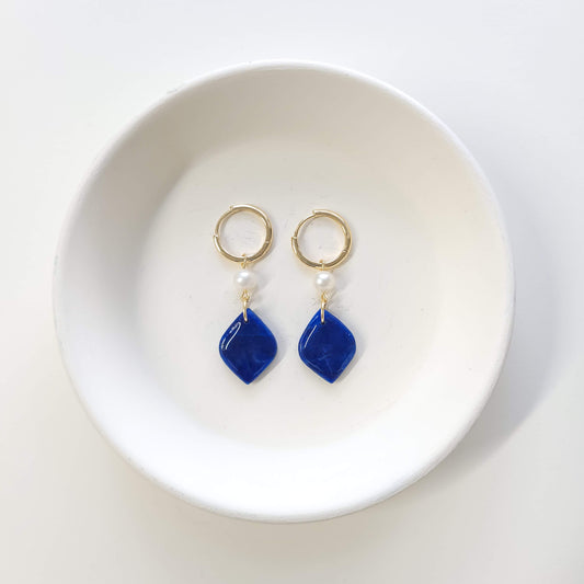 Lapis Pearl Teardrop