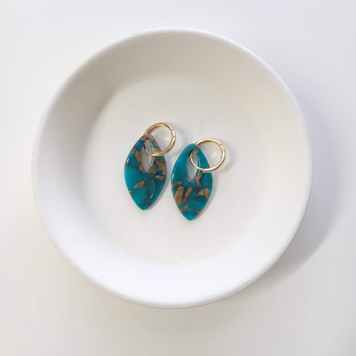 Turquoise Teardrop Hoop