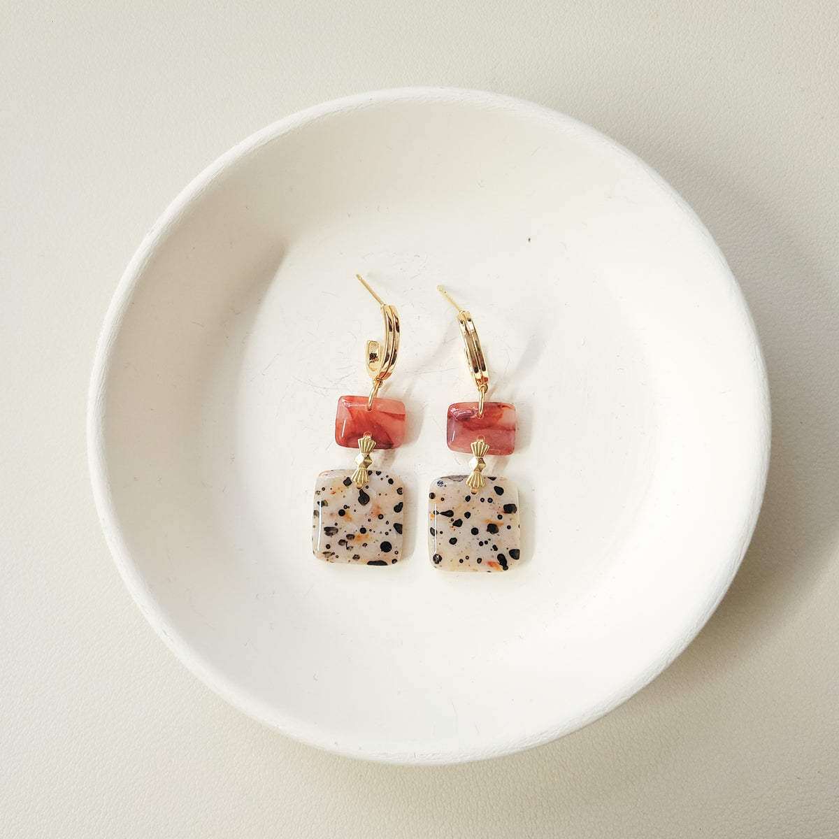 Dalmatian Jasper Square Stack