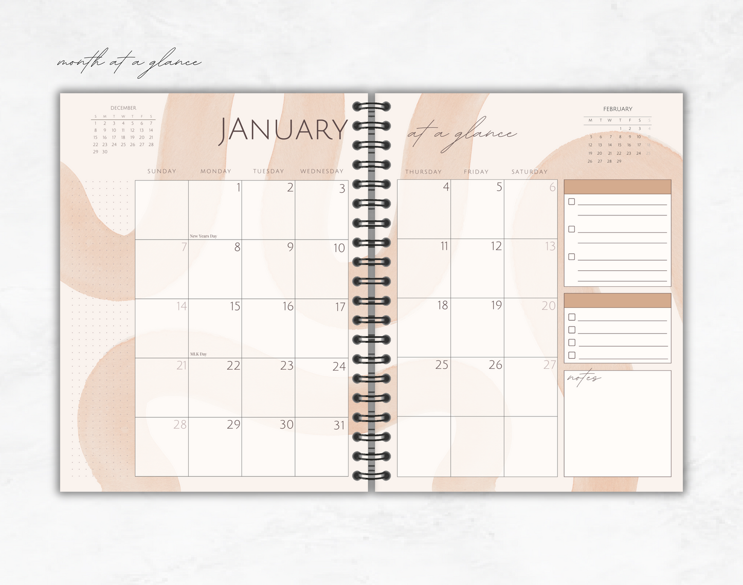 Abstract Watercolor Planner