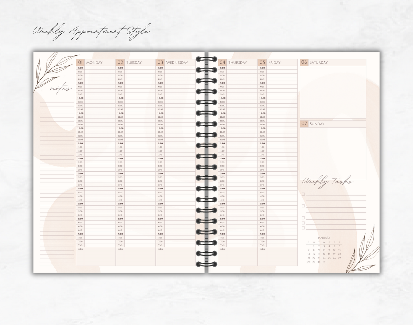 Abstract Watercolor Planner