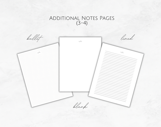 Additional Note Pages