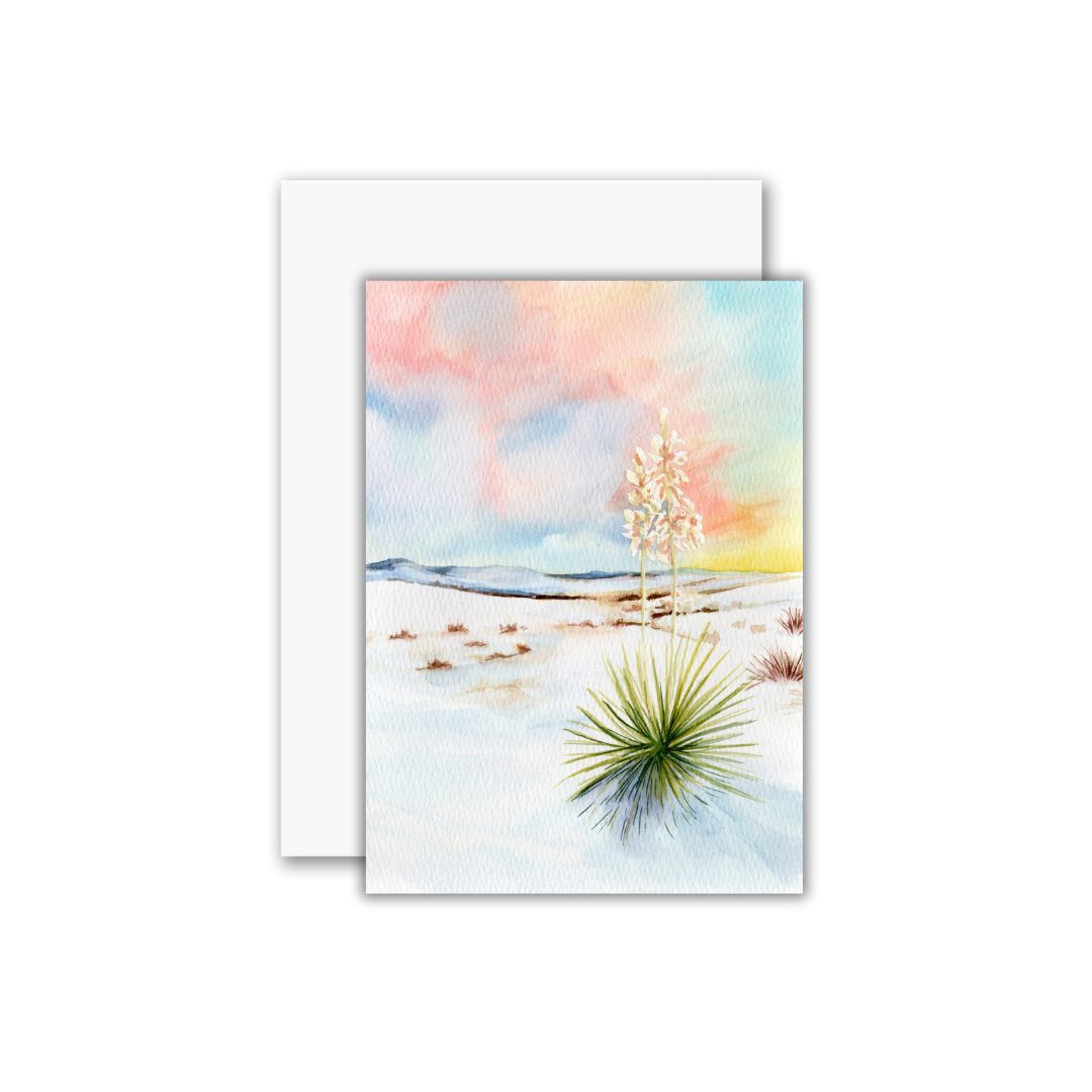 White Sands Yucca Greeting Card