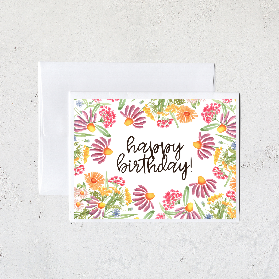 Wildflowers Birthday Card