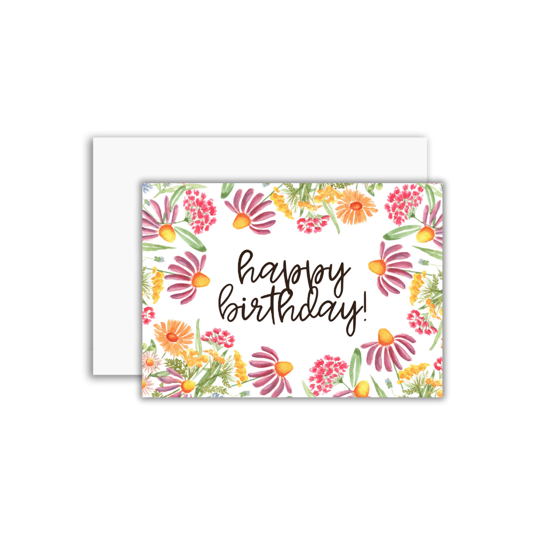 Wildflowers Birthday Card