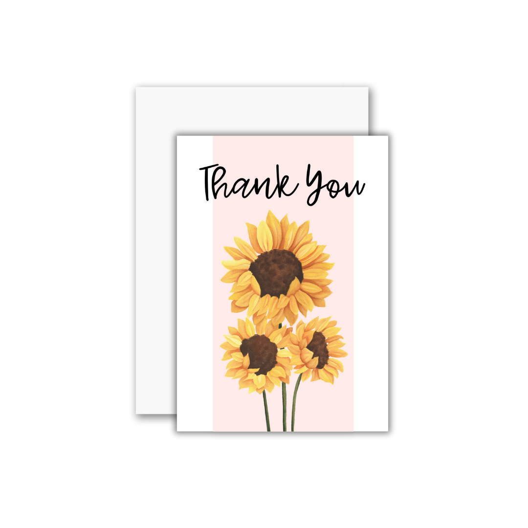 Sunflowers Thank You Card