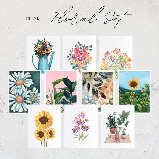 Variety Floral Greeting Card Set