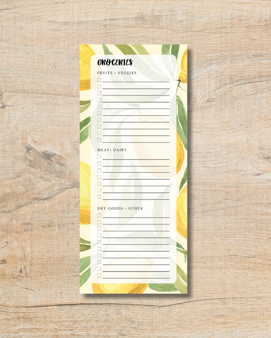 Lemons grocery list