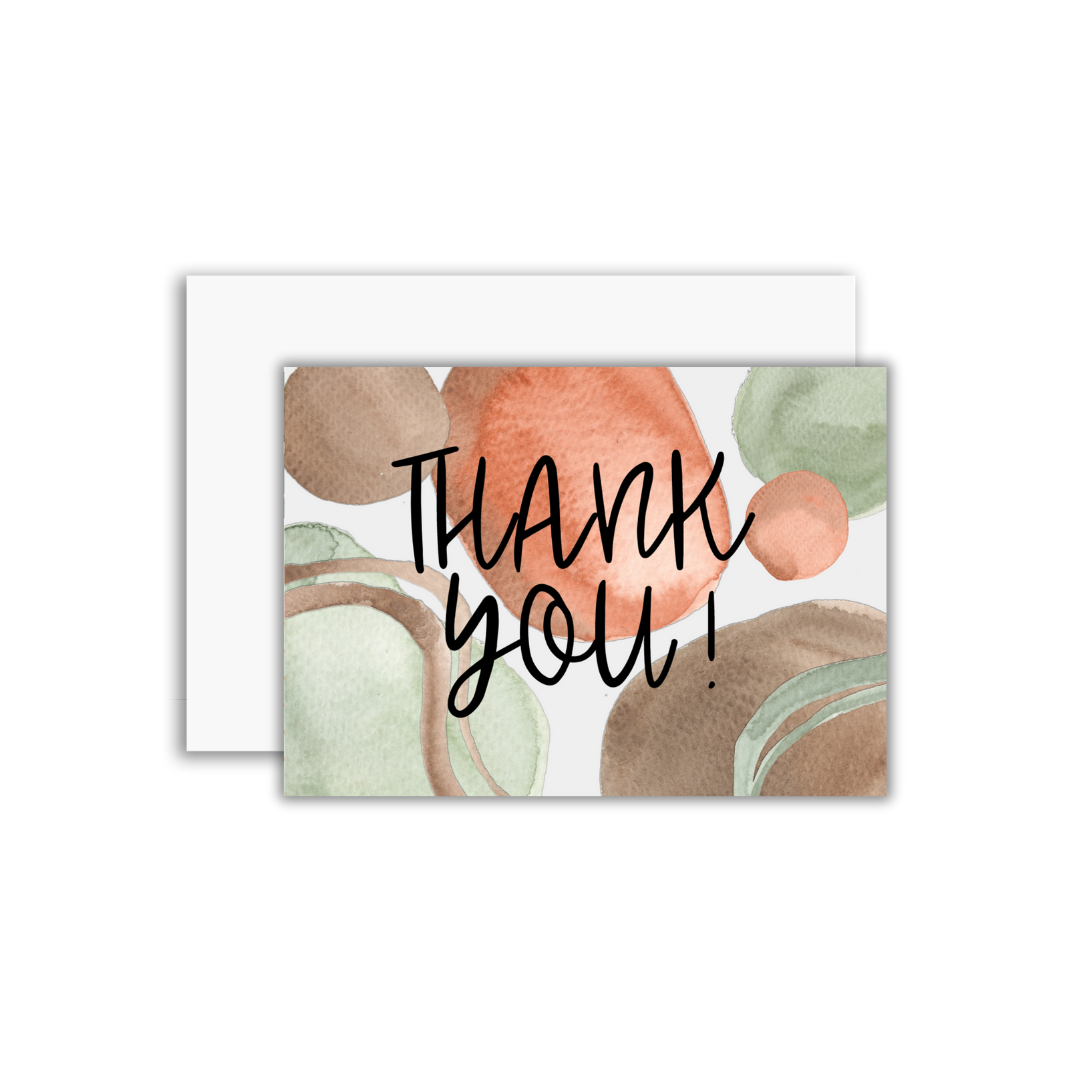 Watercolor Shapes Thank You Card