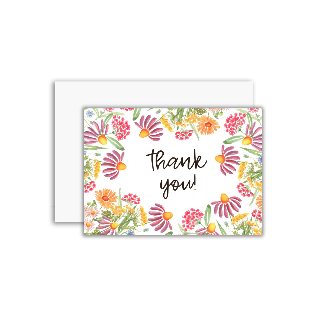 Wildflowers Thank You Card