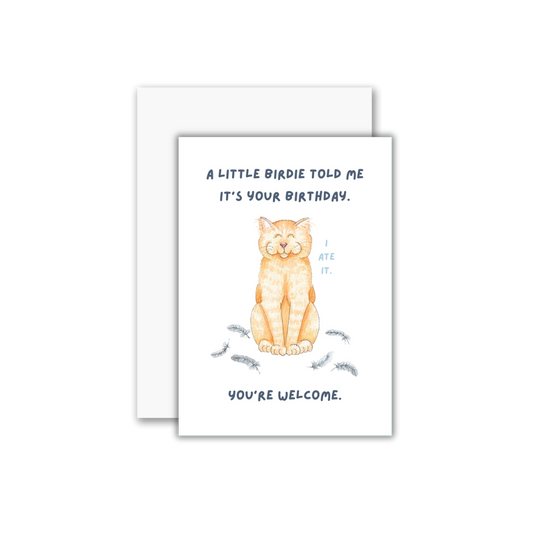 Little Birdie Birthday Card
