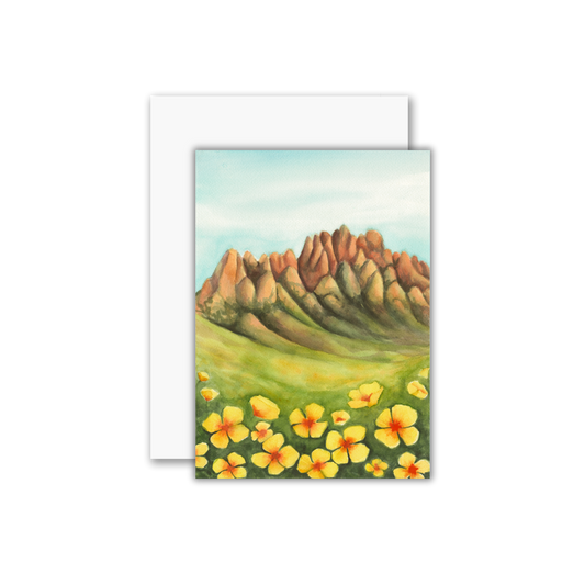 Organ Mountain Poppies Greeting Card