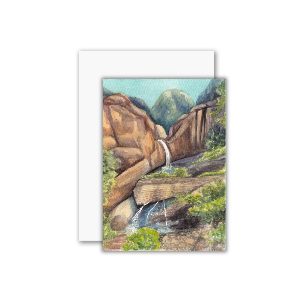 Dripping Springs Waterfall Greeting Card