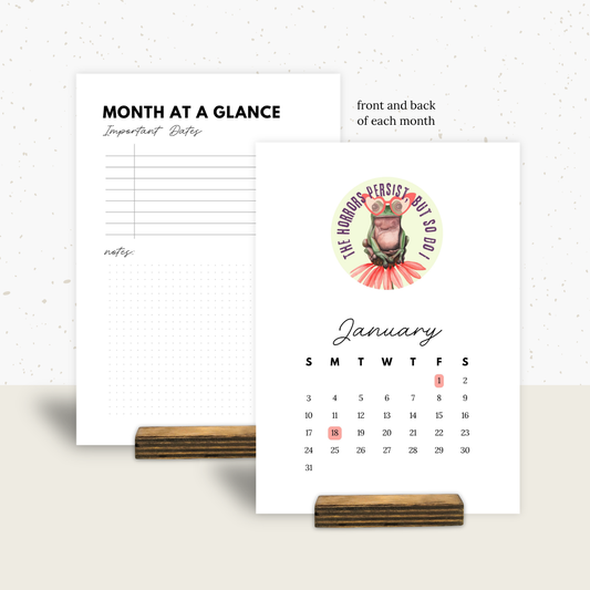 2027 Desk Calendar
