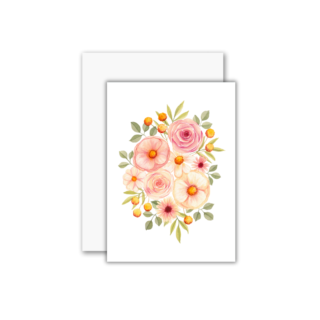 Pink Bouquet Greeting Card