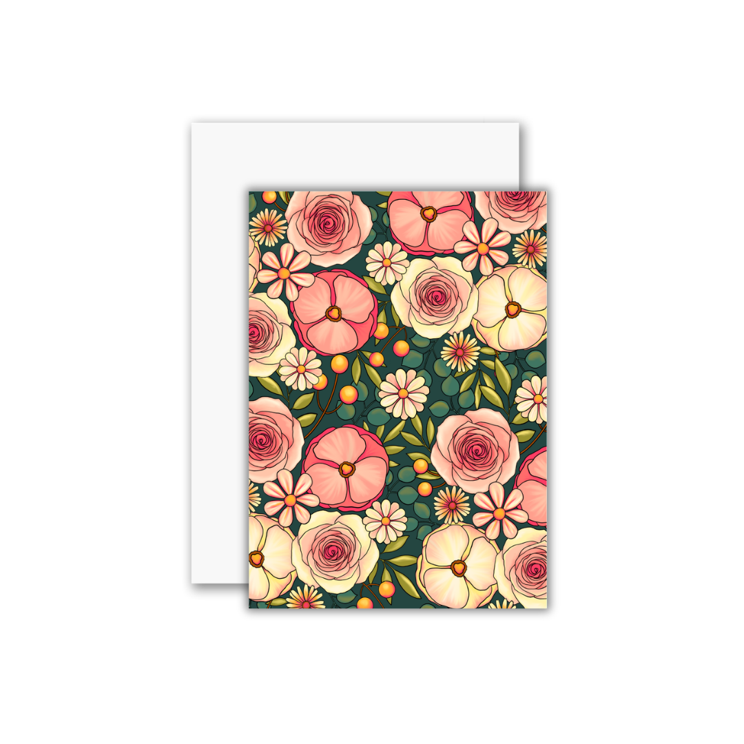 Bouquet Pattern Greeting Card