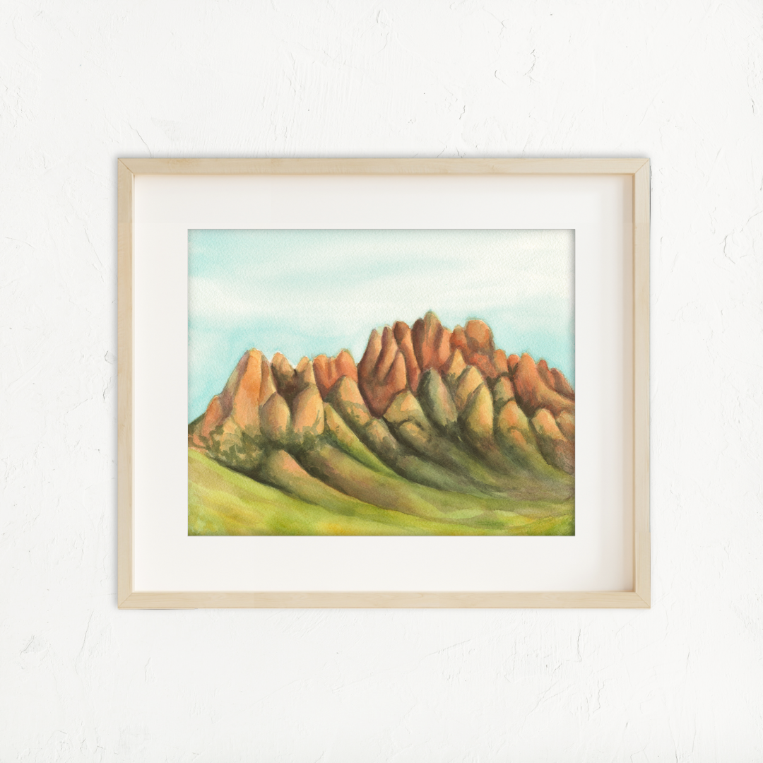Watercolor Organ Mountains no.2