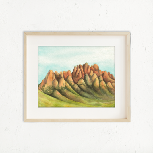 Watercolor Organ Mountains no.2