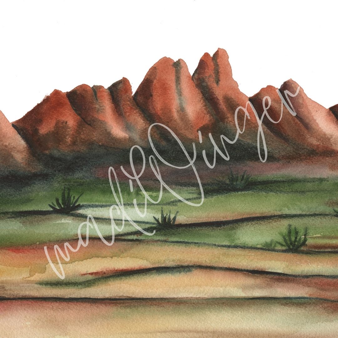 Watercolor Organ Mountains