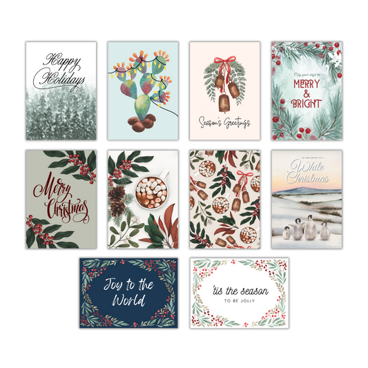 Variety Christmas Greeting Card Set