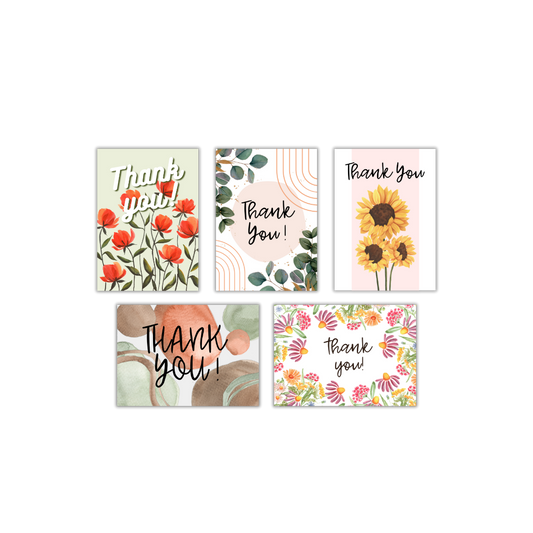 Variety Thank You Greeting Card Set