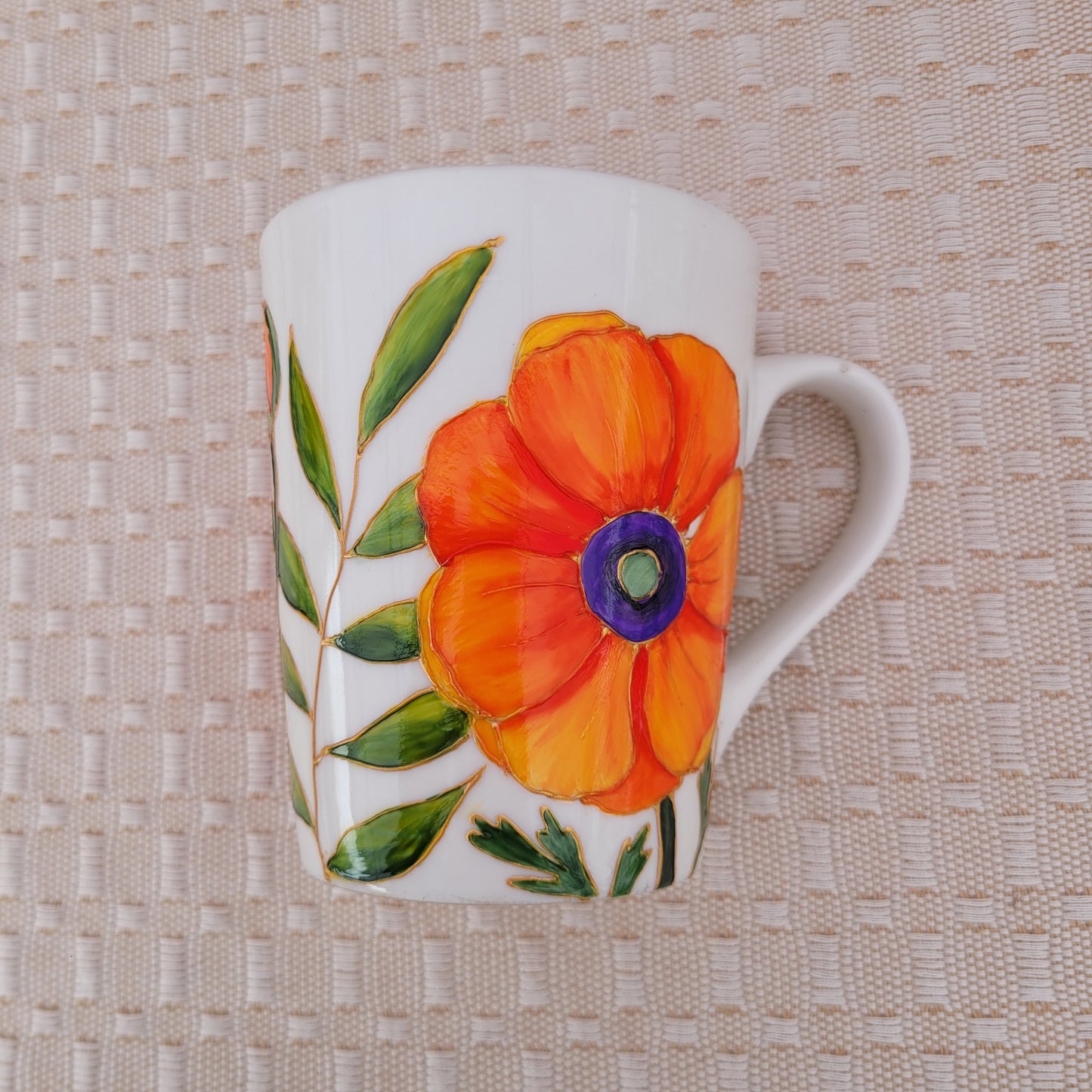 Handpainted Poppies Mug