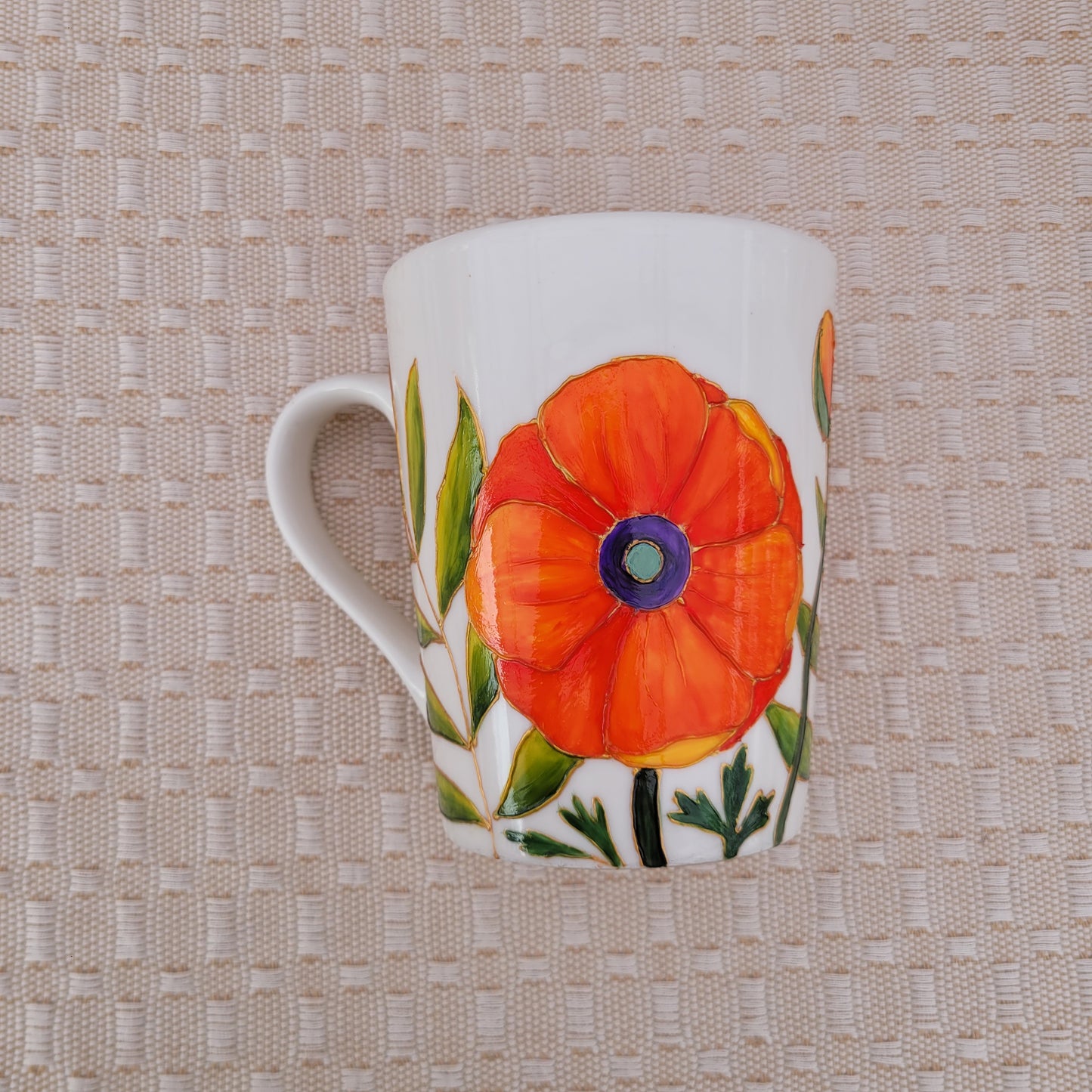 Handpainted Poppies Mug