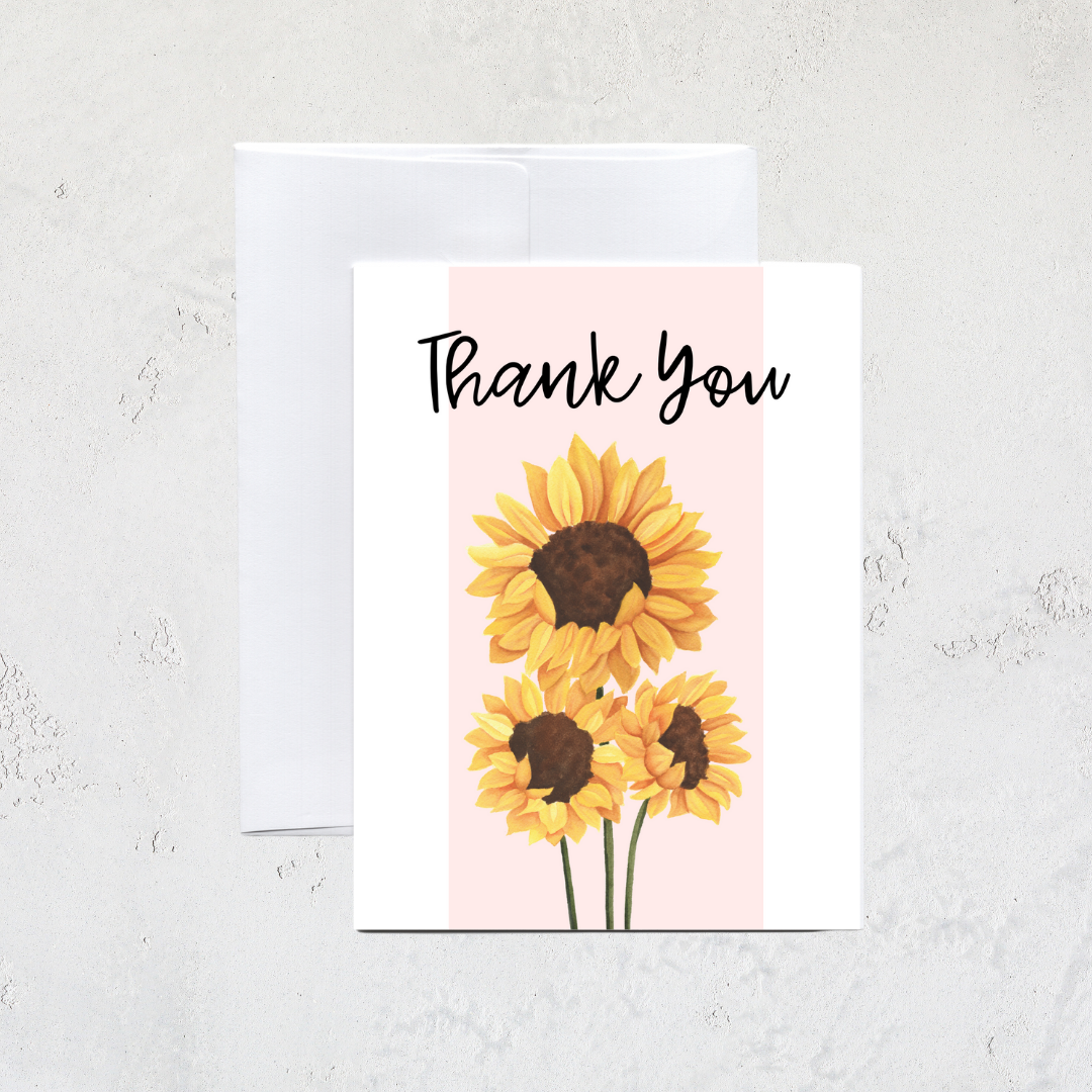 Sunflowers Thank You Card