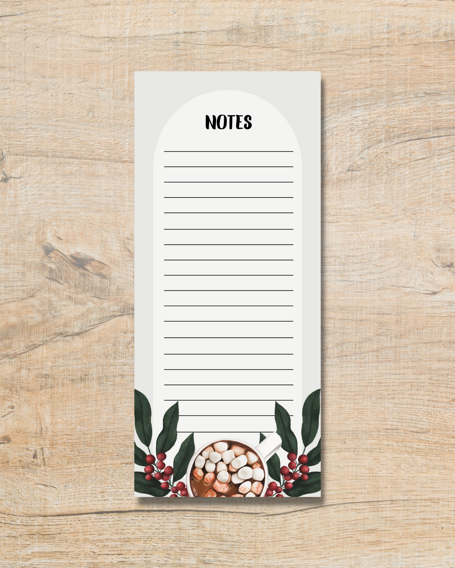 Christmas Pattern Narrow Notepad