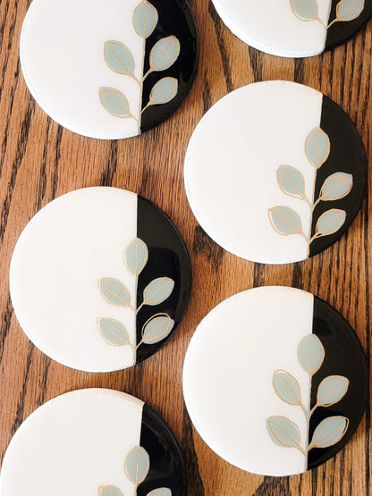 Black and White Coaster Set