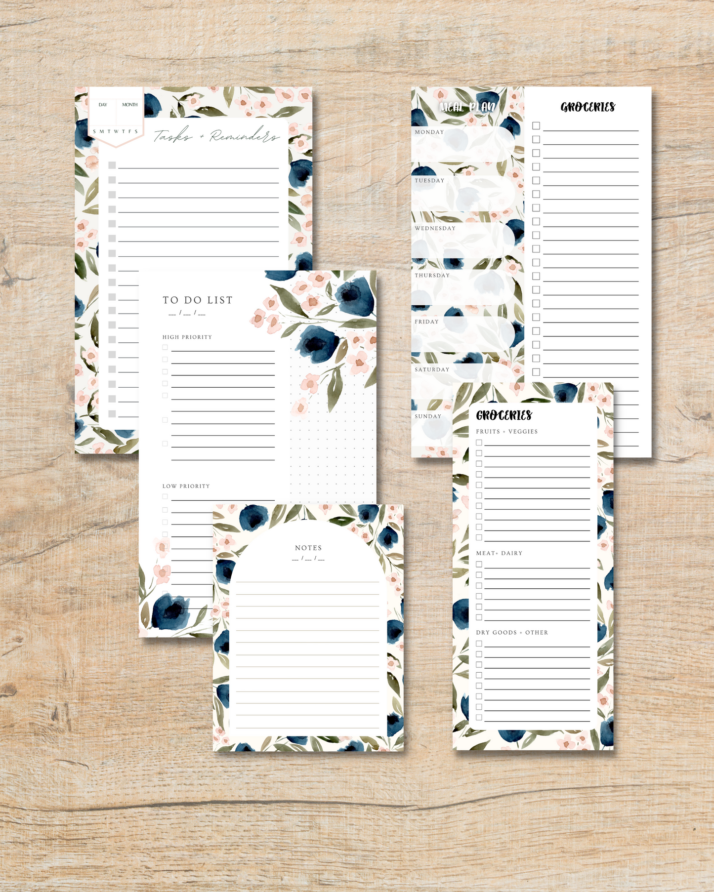 Blue Poppies Stationery Bundle